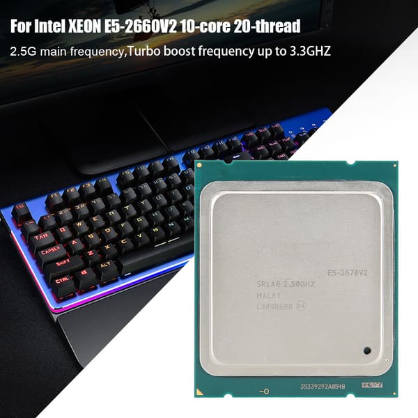 2,5 GHz Hovedfrekvens 10-Core 20-Thread LGA2011 22nm CPU 25MB L3 til Intel XEON E5-2670V2