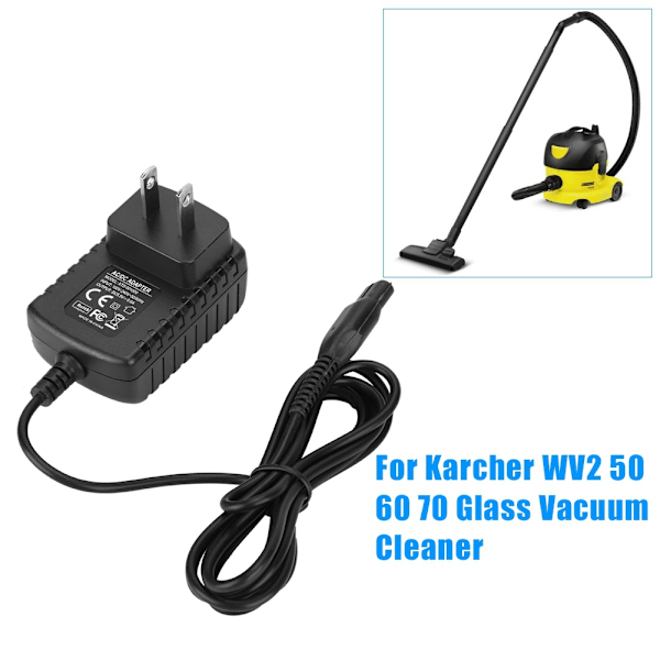 5,5V 600mA nätadapter för Karcher WV2 50 60 70 glasdammsugare laddare -