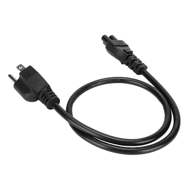 0,6 m bärbar dator strömkabel Nema 5-15P hane till IEC320 C5 hona bärbar dator strömkabel för 3-polig bärbar dator AC-adapter 100-240V