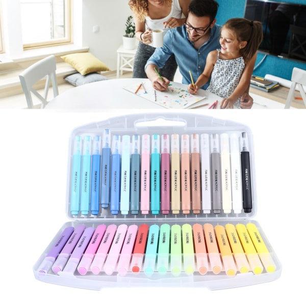 36 Colors Acrylic Paint Markers Soft Tips Acrylic Paint Pens Easy Cleaning Fadeless Acrylic Markers for Drawing Painting