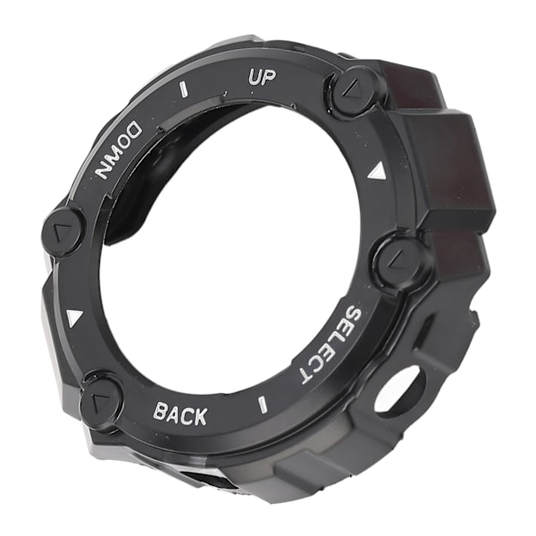 Muovista valmistettu suojakotelo Amazfit TRex -kellolle, reunasuojakuori, suojaava runko (musta kuori, valkoinen teksti)