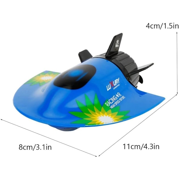 RC ubåd, fjernbetjening båd, RC båd egnet til søer og damme Mini RC skib Børn legetøj Genopladelig RC fartøj Ferie RC ubåd,