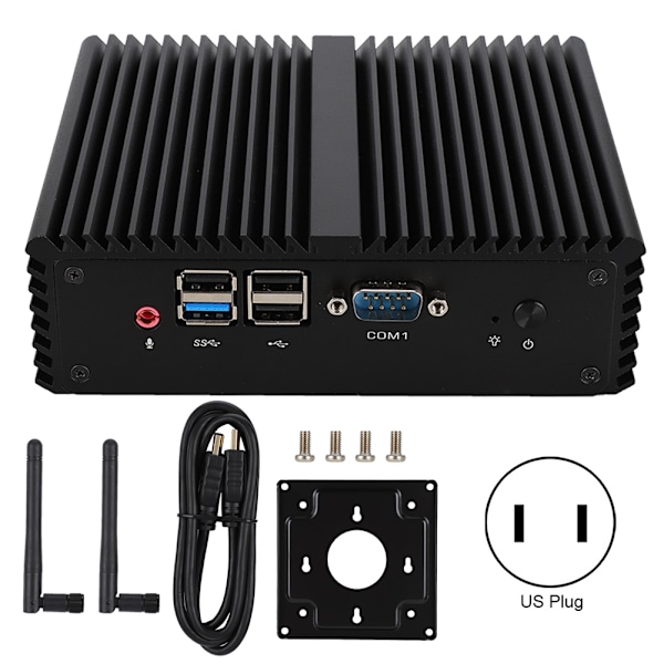 Mini PC E194 Double Network Four-Serial All Metal Industrial Computer Desktop for Intel 3165AC (DDR3L-4Gb64GB)