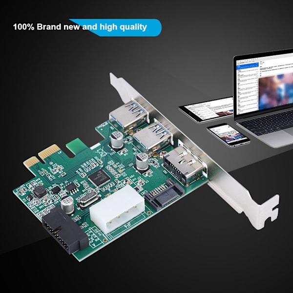 Desktop PCI-E til 2-port standard USB 3.0 PCI Express-kort 2-port 19-pin USB3.0 udvidelseskort