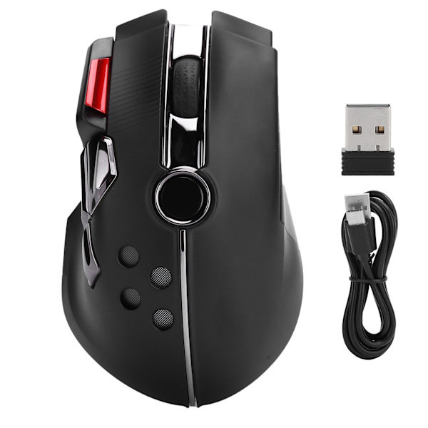 Trådlös spelmus med dubbla lägen, laddningsbar ESports mekanisk joystick RGB Gamer Mice X6