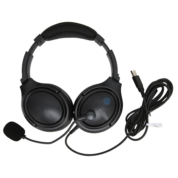 Test Headset USB Noise Reduction Ear Back Monitor Headphone Exam Headset with Sound CardBlack