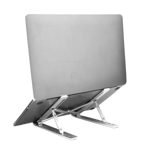 Justerbar bærbar computerstand i aluminiumlegering til bærbare computere under 15,6 tommer, sølv