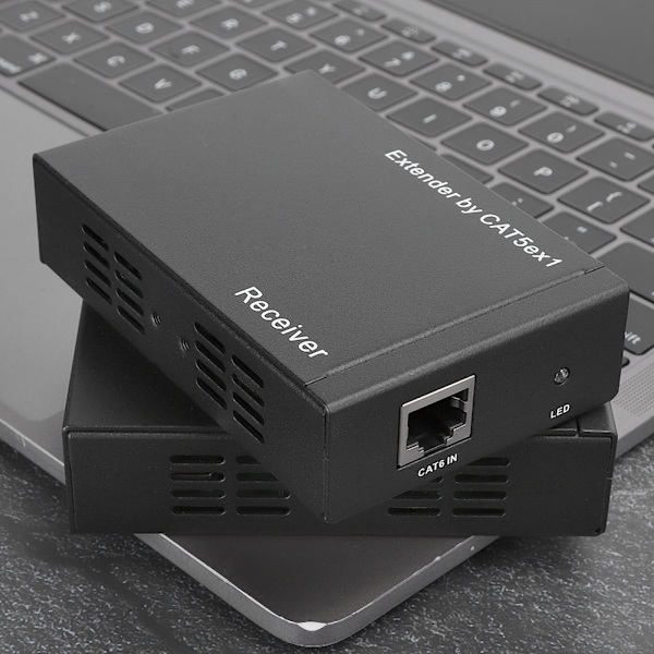 E50C Aluminium Alloy HDMI High Definition Net Extender til RJ45 Forsterker 50M 100‑240VE50C AU Plugg