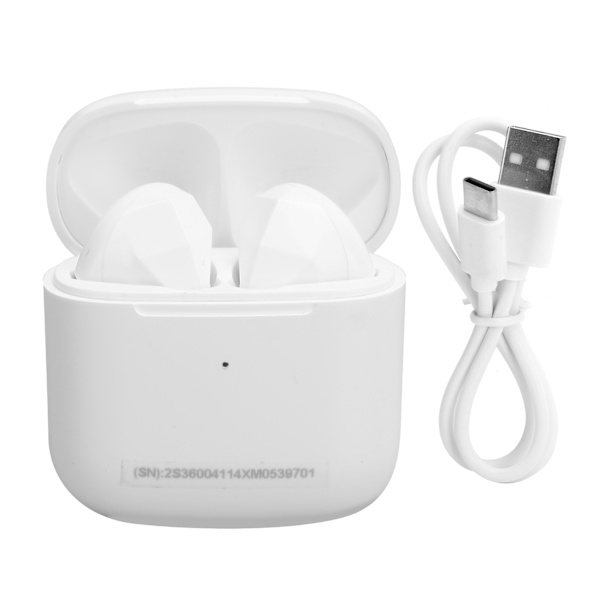 TW50 Langaton urheilukuuloke Bluetooth 5.0 Puoli-inEar-kuulokkeet mikrofonilla (Valkoinen)