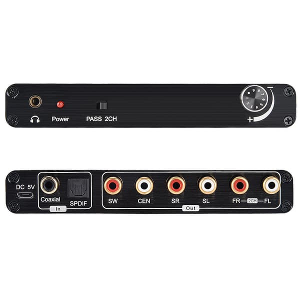 Automatisk fiber til koaksial switch 5.1 CH digital lydkonverter