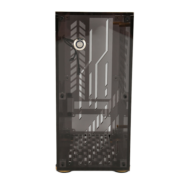 Mini ITX-kabinet 4,3L gennemsigtig akrylpanel 360 graders køling dæmpende fodpuder Mini PC-kabinet til FLEX 1U strømforsyning 2,5 tommer SSD sort