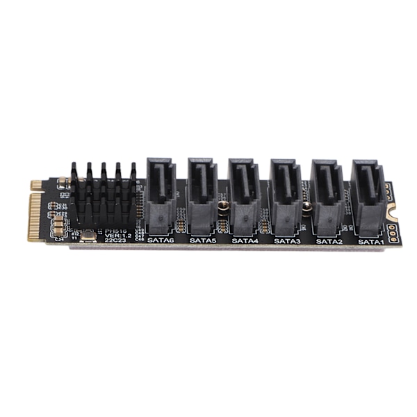 PCIE3.0 til SATA3.0 Adapterkort M.2 M EKY ASM1166 Chip Plug and Play 6 Porter M.2 til SATA3.0 Utvidelseskort