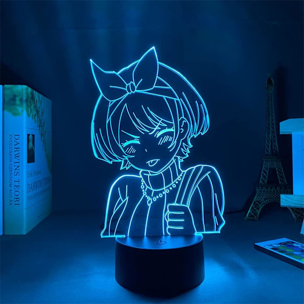 3D Illusion Lampe Anime Leje En Kæreste Sarashina Ruka Figur Natlys til Børn Pige Soveværelse Dekoration Sengelampe Farverig Bordlampe