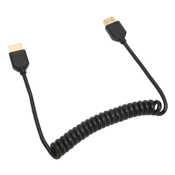 Hög hastighet HD Multimedia Interface fjäderkabel 8K 60Hz Plug and Play Hög hastighet HD Multimedia Interface spiralformad kabel