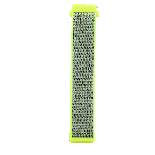 22mm Nylon Canvas Loop Justerbar Størrelse Erstatningsurrem for Amazfit GTR KlokkeFluorescerende Grønn