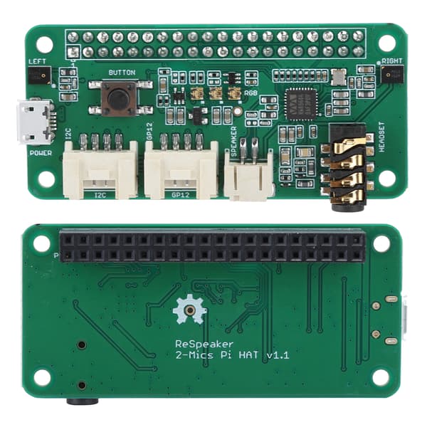 Talegenkendelsesmodul Intelligent Dobbelt Mikrofon Udvidelseskort til Raspberry Pi