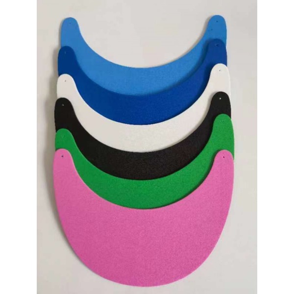 Solskydd för kvinnor Solid String Solskydd Hatt Tyg Skum Justerbar Mjuk Visor Kvinnor Golf Tennis Visor för Sport （Blå）