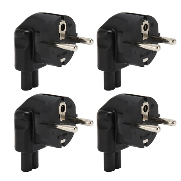 4 stk. EU4.8MM til IEC320 C7 Strømadapter Universell Standard Datamaskin Strømadapter 100‑