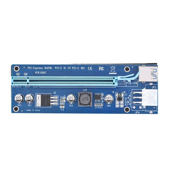 PCI-E till 4-portars PCI-E-förlängningskort PCI Express Riser-adapter USB3.0 för gruvdrift