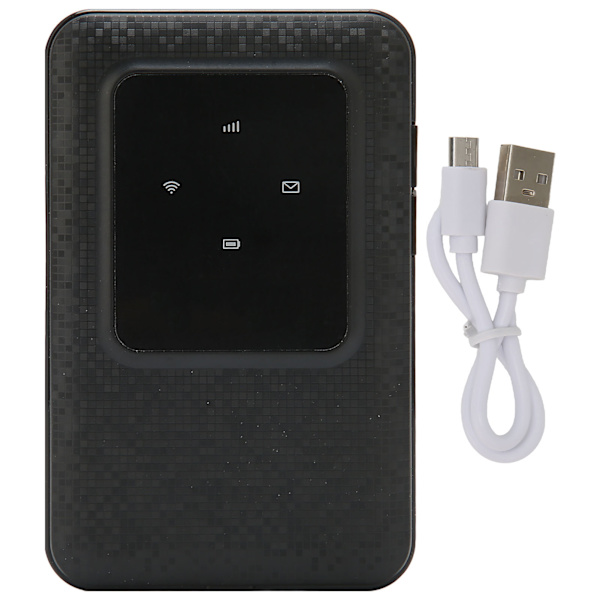 4G LTE Mobil WiFi Hotspot 10 Brugerforbindelser Hurtig Internethastighed Lang Standbytid Trådløst Internetkort til KontorSort
