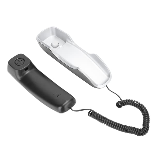Uppgradera C259 Silver Office Home Väggmonterad Mini Förlängningstelefon Samtalsidentifiering