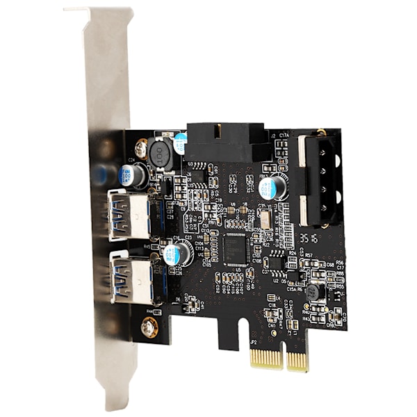 PCI-E 2-port USB 3.0 -nousukortin laajenninsovitinkortti Windows XP / Vista -käyttöjärjestelmälle