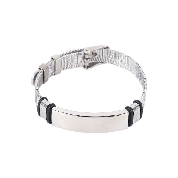 Unisex rustfritt stål armbånd justerbar størrelse svettebestandig stilig mesh armbånd for daglig bruk