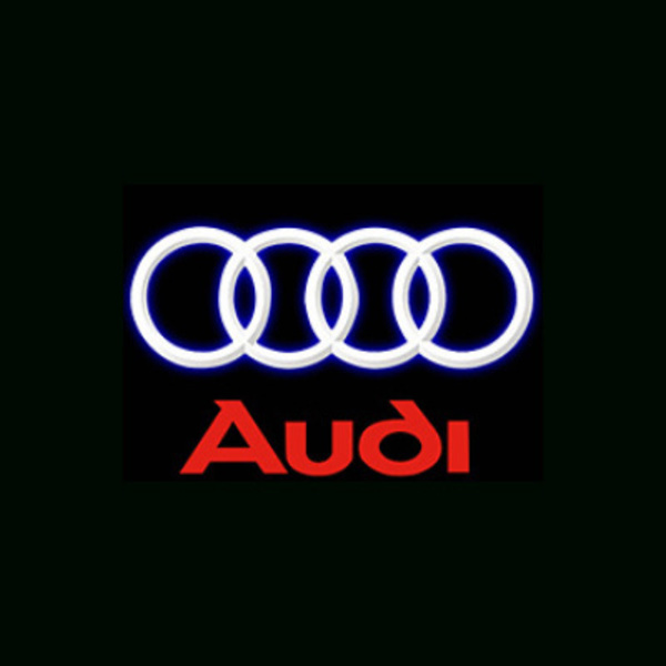 Audi-tervetuliaisvaloon soveltuva kaksoisliitäntäinen auton LED-valo, laservalo, oven projektiovalo, LOGO-valo (2 kpl)