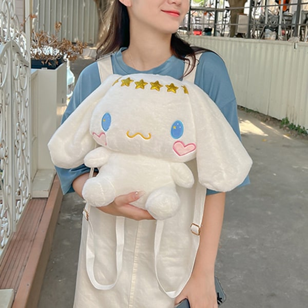 Kawaii pehmoinen reppu Anime-lelu pehmoinen olkalaukku Pehmeä sarjakuva koululaukku tytöille Syntymäpäivälahja  Yksi koko White
