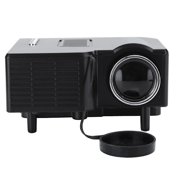 Bærbar hjemmekino LED Mini kablet projektor HD 1080P VGA USB HDMI   Svart