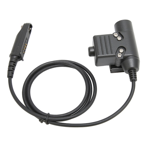 Hjälm Enkelsidig Headset Justerbara Militärhörlurar med U94 PTT för Baofeng UV9R UV9R PLUS UVXR BF9700(Brun )