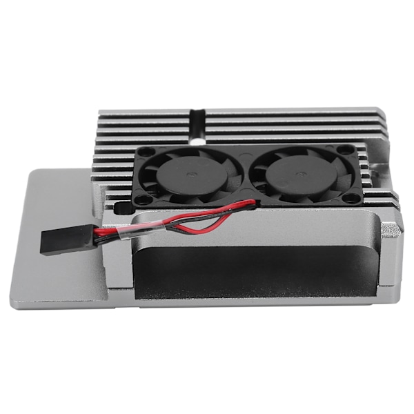 Aluminiumlegeringsskal för Raspberry Pi 4b, skyddande låda, kylflänskit med fläkt