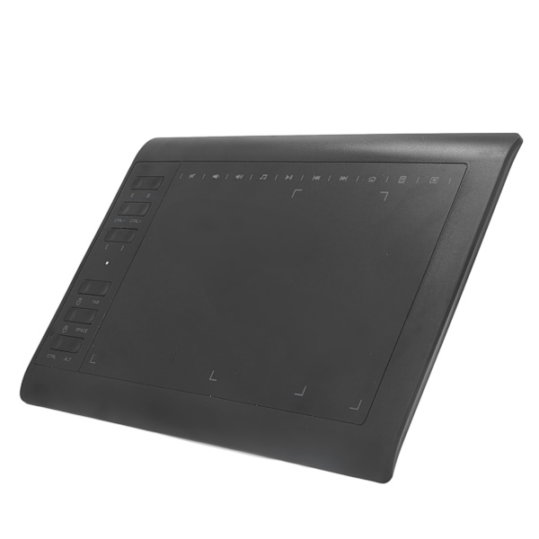 Grafisk ritplatta 233PPS 5080LPI 8192 nivåer tryckkänslighet Grafisk ritplatta för stationär bärbar dator Mobiltelefon Svart
