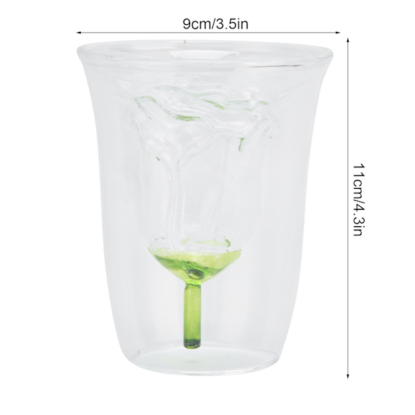 180 ml vinglas rosformad dubbelskiktad cocktailglaskopp mugg för barfest