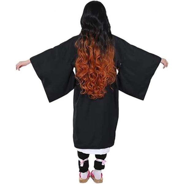 Nezuko Cosplay Kostym Anime Cosplay Outfit Set Halloween Klänning för Vuxna Barn (150CM)