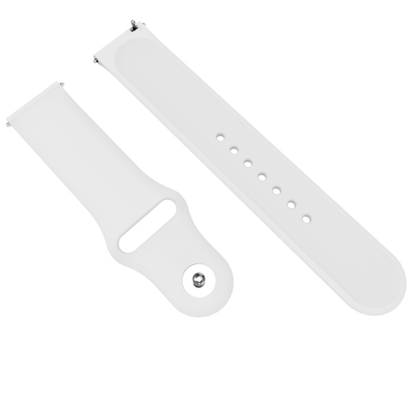 Snygg silikonklockarmband med spänne i rostfritt stål för Active 3 Move hr-klocka (vit)