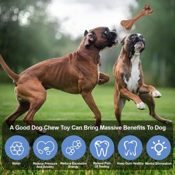 Dotpet hundleksaker för aggressiva tuggare, Hundtuggleksaker för stora raser, oförstörbara och hållbara hundleksaker