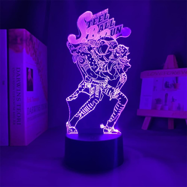 3D Illuusio HOL Horse Yövalo LED Anime Lamppu RGB 16 Väriä Vaihtuva Kosketus Kaukosäädin Kytkimen Työpöydän Koristevalaistus Huoneen Työpöytälamppu Ystävälle