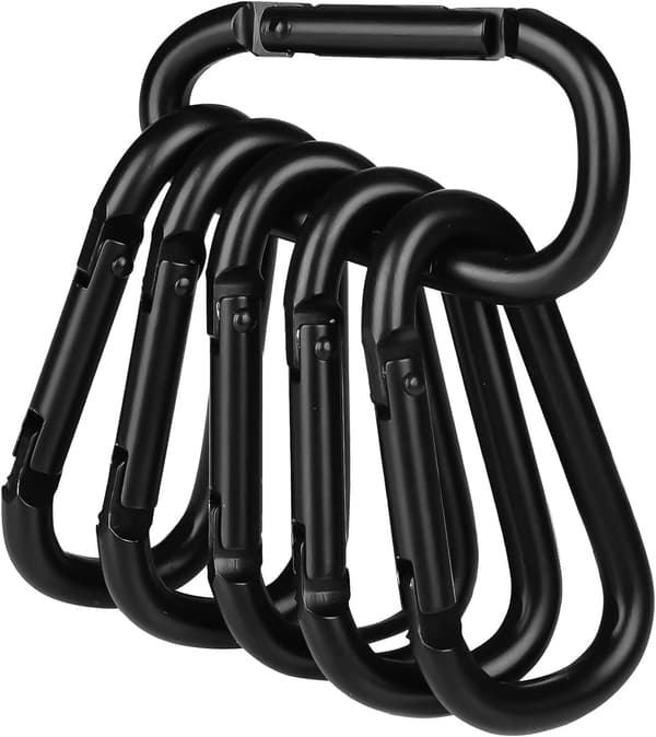 Karbinhake, 1,6\" Liten karbinhake nyckelring, Multi-use Aluminium D-ring Karabinerklämmor