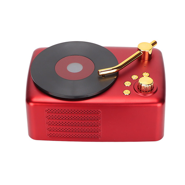 Retro Bluetooth-högtalare 5W Retro Uppladdningsbar Bärbar Trådlös Högtalare för Hem Sovsal Kök Röd