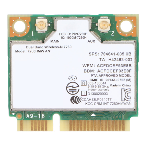 Nätverkskort 802.11a/B g/n Dual Band 2.4G/5G 300Mbps PCIE Trådlöst Nätverkskort