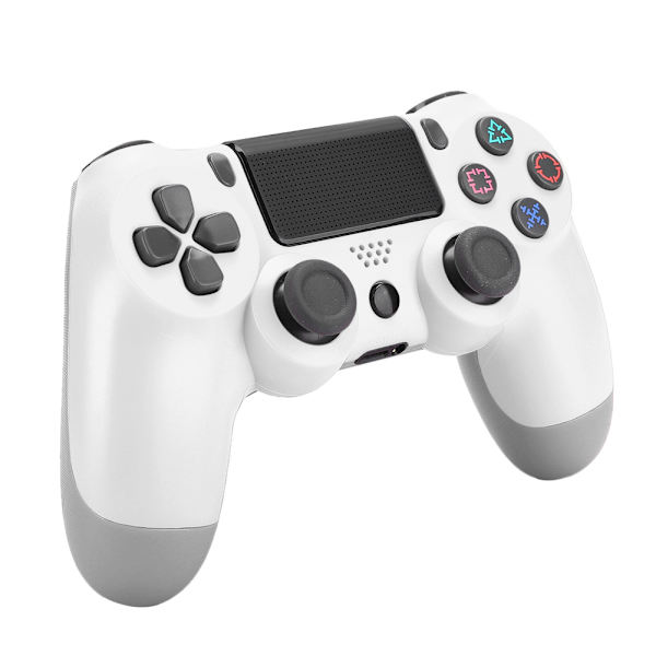 Plastik ABS V2 Program Intelligent Trådløs Bluetooth Gamepad Spil Controller med Hovedtelefon Hul til PS4 Hvid