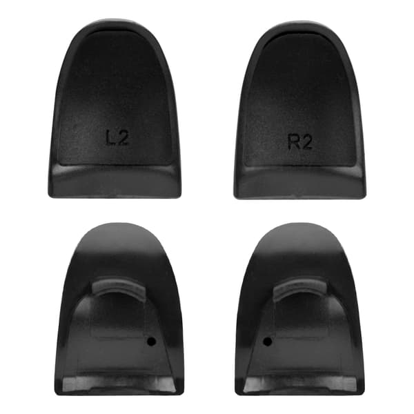 L2 R2 Utvidede grep Myke berøringskontrollerutvidere Knapper Utvidelse Trigger for PS4(Svart)