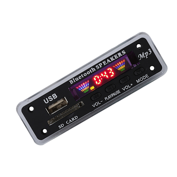 SDM01Bt  U-DX  Bluetooth 5.0 4 färger skärm MP3 FM APE FLAC avkodningskortmodul (svart)