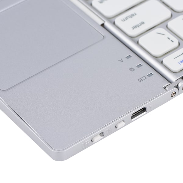 Tri-folding Bluetooth trådløst tastatur Mini bærbar berøringsplate for IOS/Android/Windows Gull