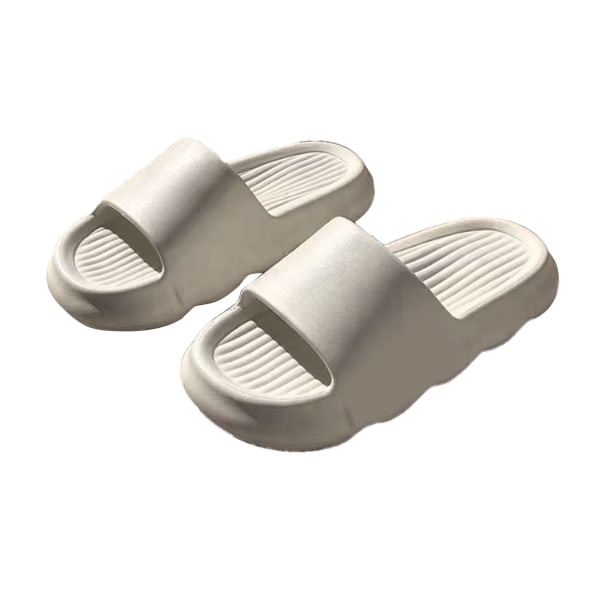Miesten tyynytossut nopeasti kuivuvat superpehmeät liukumattomat pomppivat suihkuliukumäiset sandaalit sisäkäyttöön 42-43 valkoinen White 42-43
