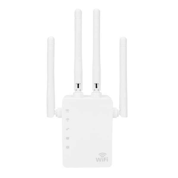 WiFi-repeater 1200M trådlös extender 2.4G/5G dubbla nätverksportar externa 4 antenner