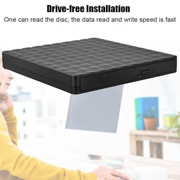 USB3.0 Rhombus Extern DVD-spelare Optisk enhet CD-skrivare för bärbar dator Stationär Universa