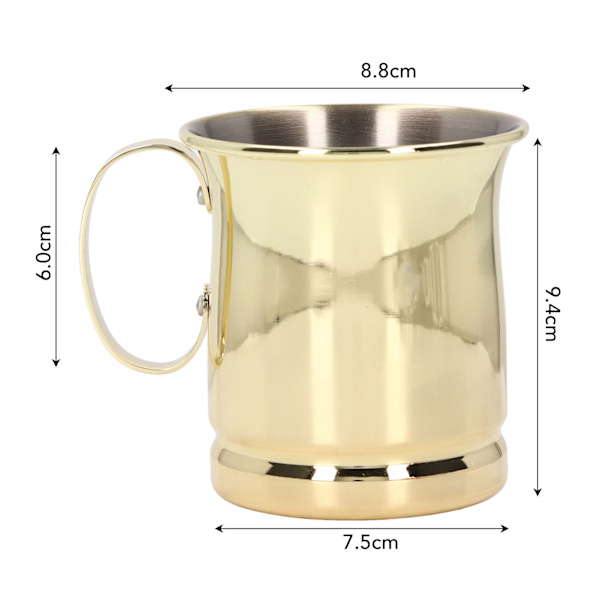 400 ml rustfrit rustfrit cocktailkrus i rustfrit stål til barudstyr til hjemmet, kontoret og skolen Gold