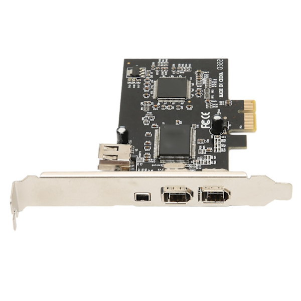 PCIE X1 till IEEE 1394A Riser-kort Adapter Full Duplex-kanal 3 Externa 1394A-portar Firewire Riser-kort för DV-videokameror